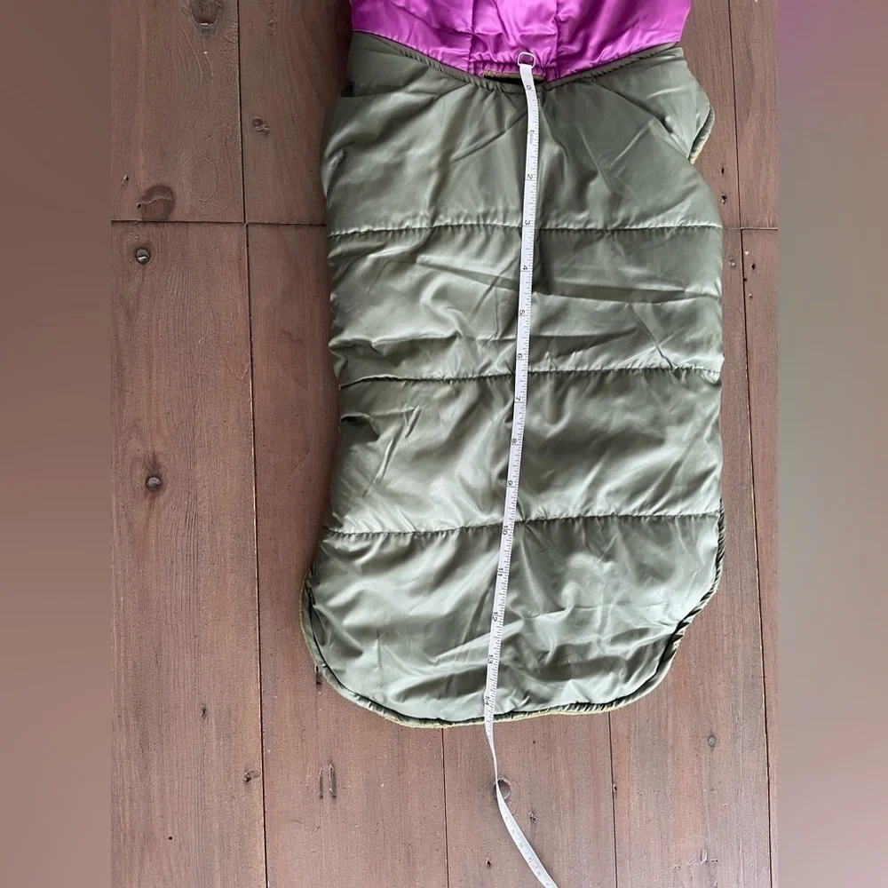 NEW Dog puffer jacket in khaki purple